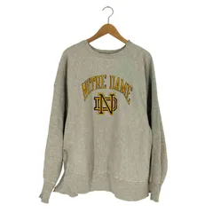 チャンピオン Champion 80s USA製 トリコタグ後期 REVERSE WEAVE リバースウィーブ NOTRE DAME ノートルダム クルーネック スウェット メンズ import：L 