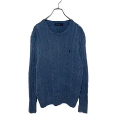 【POLO RALPH LAUREN】 ポニーロゴ刺繍 ケーブルニットセーター S-3559