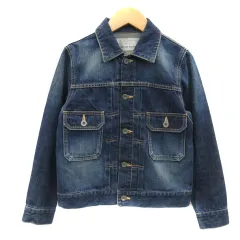 アナザーエディション ANOTHER EDITION アローズ デニムジャケット Gジャン ジージャン ミドル丈 無地 S インディゴ /YK21