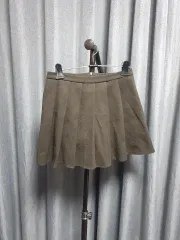 M厚手プリーツミニスカート