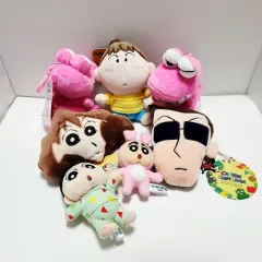 セット) クレヨンしんちゃん 正規品 ぬいぐるみ キーホルダー 7個_ 脇役 ポーチ 黒クマ ボン・スニョン ボーちゃん ワニヤマ