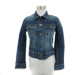 リー LEE Lady Lee RIDERS デニムジャケット Gジャン ジージャン ショート丈 ウォッシュ加工 XS 青 ブルー /YS31