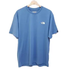 THE NORTH FACE(ノースフェイス) 半袖Tシャツ サイズL メンズ美品  - ブルー×白×マルチ クルーネック/迷彩柄