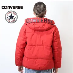 ★コンバース CONVERSE 新品 メンズ ロゴフード ポリストレッチ ファイバーダウン ジャケット 中綿ブルゾン[45407408-01-M] 一 二 壱★QWER