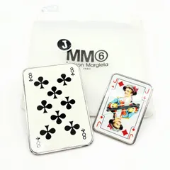 希少　エムエムシックス メゾンマルジェラ MM6 Maison Margiela 22AW トランプ イヤリング ジャック アクセサリー UNI ホワイト 白 レッド ネイビー ブラック マルチカラー SM7VG0042 国内正規 【中古】【送料無料】
