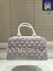 【今日特価】Vintage CHANEL Bowling Shoulder Bag ヴィンテージ シャネル ボウリング ショルダーバッグ-WT0輸入