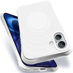 iPhone 16 MagSafe対応 ケース 耐衝撃 米軍MIL規格 アイフォン16 スマホケース シリコン 保護ケース いpほね16 カバー ストラップホール付き 傷つけ防止 ワイヤレス充電対応 6.1インチ用（ホワイト）