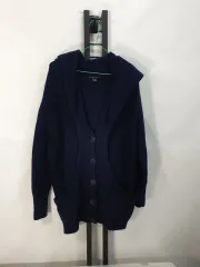 セオリー フード ウール セーター ネイビー