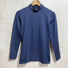 UNDER ARMOUR アンダーアーマー アンダーシャツ 長袖 コールドギア コンプレッション ロングスリーブ モックネック トップス L ネイビー メンズ インナーシャツ スポーツ トレーニング 野球 SG378-2