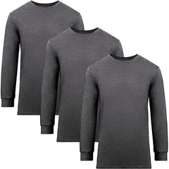 [fun.] WARMACTIVE メンズ クルーネック 3枚セット C.GRAY L 帝人フロンティア企画