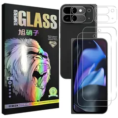 対応 Google Pixel 10 Pro Fold ガラスフイルム 指紋認証対応【2+2 枚セット-AGC旭硝子】 Pixel10 Pro Fold フイルム 【2枚】+ レンズフィルム 【2枚】 ピクセル10 pro fold 液晶保護フィルム 強化ガラ
