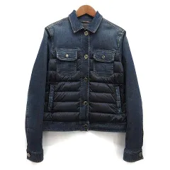 ムーレー MOORER ストレッチ デニム ダウン ジャケット PETUNIA-706 インディゴ 40のサムネイル