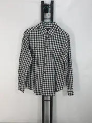 ポロシャツ ツーポケット CHECK シャツ ブラック 白 BOYS PLANET(ボイプラ) L 14/16