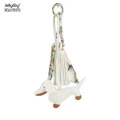 未使用 DAKS ホットドッグ型 高級バッグチャーム キーホルダー 3個 まとめ出品