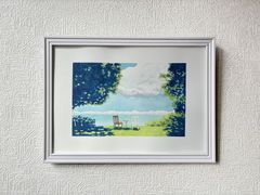美品 内田正泰「緑の水道」シルクスクリーン 直筆サイン入り 日本の貼り絵画家 美品 内田正泰「緑の水道」シルクスクリーン 直筆サイン入り 日本の