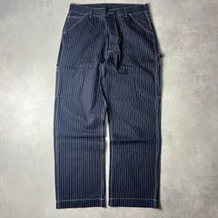 ✅新品未使用　ウォバッシュ　ストライプ　ダブルニー　パンツ　インディゴ　濃紺　L 新品未使用 ウォバッシュ ストライプ ダブルニー パンツ インディゴ