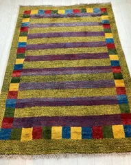 ギャッベ 手織りウールラグ 210×147cm カシュガイ