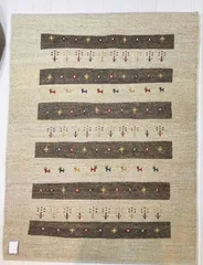 ギャッベ 手織りウールラグ 210×160cm カシュガイ