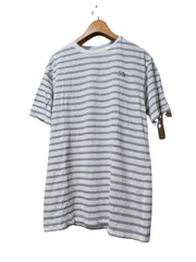 THE NORTH FACE  ザ ノースフェイス ロゴ刺繍 速乾 ボーダーTシャツ MEN-L