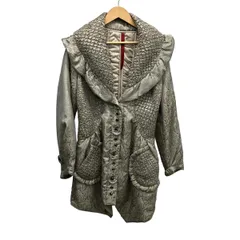 NOKO OHNO(ノコオーノ) コート サイズ42 L レディース - グレーベージュ×アイボリー