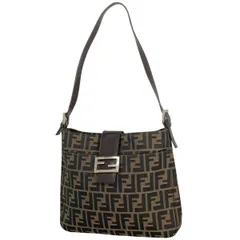 フェンディ FENDI ズッカ柄 ショルダーバッグ ワンショルダー ショルダーバッグ キャンバス ブラウン レディース 【中古】