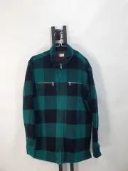 リーバイス タータン CHECK フランネル ジップアップ ワーク ジャケット グリーン 95