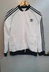 アディダス 白 3本線 トラックジャージ 160