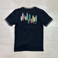 BURBERRY BLACK LABEL バーバリー ブラック レーベル サーフボード プリント リンガー Tシャツ ブラック 系 サイズ 2 701