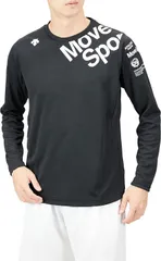 WJ148 ムーブスポーツ 長袖 ロンT ロングスリーブ デサント 杢 MOVE SPORTS 吸汗 速乾 UVカットM 4549079128865