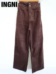 INGNI　イング　コーデュロイワイドパンツ　Mサイズ　チョコレートブラウン　綿100%　カジュアル　大人　おしゃれ　シンプル　秋冬　6459852