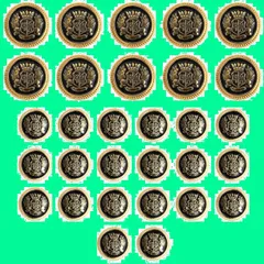 ボタン セット メタル製 シングル5着分 前ボタン 10個 袖ボタン 20個 セット (黒+金)