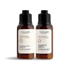 ロクシタン(L'OCCITANE) ボリューム＆ストレングス トライアル (トラベルサイズのシャンプー＆コンディショナーセット）髪のボリューム、ハリ・コシのケア ハーブ 女性用 男性用 人気 1
