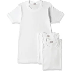 [ビー・ブイ・ディ] 丸首半袖Tシャツ3枚組 GOLD 綿100% G013TS3P メンズ WH (日本サイズL相当)