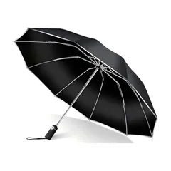 【逆折り式10本骨】折りたたみ傘 ワンタッチ自動開閉 メンズ レディース兼用 耐風・豪雨対応（台風対策可）広幅105cm大きい 反射テープ付き 遮光99%・UVカット99% 男子日傘 テフロン加工 折り畳み傘 収納ポーチ付き 晴雨兼用 梅雨対策 丈夫耐久  0