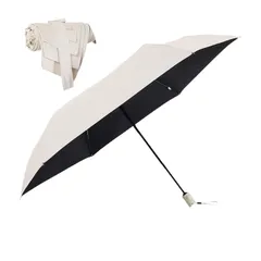 形状記憶 5秒でたためる傘 日傘 晴雨兼用 軽量 252g UVカット率 100% 完全遮光 遮熱 ワンタッチ自動開閉 折りたたみ傘 おりたたみ 折り畳み日傘 コンパクト 紫外線遮断 耐風撥水 携帯便利 メンズ レディース（アプリコット） 1