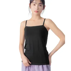 [ウイング/ワコール] カップ付きキャミソール ラク きれいなバストシルエット 【シンクロブラトップ 吸汗速乾タイプ】 ブラトップ ET1052 BL M