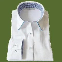 ワイシャツ 長袖 オフィス レディース 白 カッターシャツ ブラウス yシャツ シャツ ビジネス 形態安定 16e] フォーマル 襟付き [PARIS ドレスシャツ