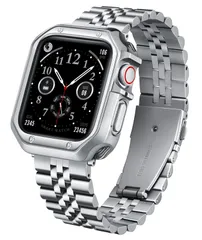 【新着商品】ステンレス鋼交換ベルトコンパチブル アップルウォッチバンド 38mm TPUウォッチケース 40mm 41mm 付き 42mm 長さ調節 44mm メタル金属ベルト対応 45mm iWatch 46mm 49mm Series バンド Ultra/