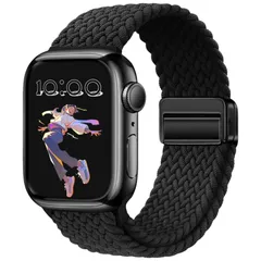 【新着商品】交換バンド 編み込み 伸縮 調整可能 スポーツバンド Watch用 38/40/41/42mm(Series 11) 磁気付きナイロン製 編組交換ベルト 耐久性 Apple 防水 弾力性 柔軟 Apple Watch [MokaZii] Serie