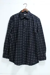 DIESEL ディーゼル 総柄 長袖シャツ ブラック XLサイズ 11-F137/1/TC