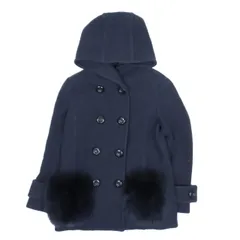 グレースコンチネンタル GRACE CONTINENTAL フード ポケットファー ダブルコート ピーコート ウール アウター 黒 ブラック 36 レディース YBA5 のサムネイル