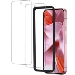 KPNS Google Pixel 9 ピクセル9 Pro ガラスフィルム【2枚セット】ガイド枠付き 日本素材製 グーグルピクセル 9 / 9 Pro用 ガラスフィルム 強化ガラス カバー 保護フィルム