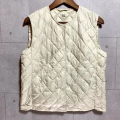 UNIQLO ユニクロ パフテック キルティングベスト ウォームパデッド 中綿ベスト L オフホワイト 白 レディース SG379-3