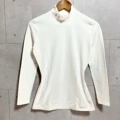 UNDER ARMOUR アンダーアーマー ゴルフウェア アンダーシャツ 長袖 コールドギア コンプレッション ロングスリーブ Tシャツ モックネック ハイネック インナーシャツ トップス L ホワイト 白 レディース スポーツ トレーニング SG379-1