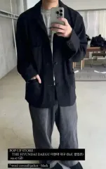 (3)ポリテル / ウール チョア(カバーオール) ジャケット / ブラック