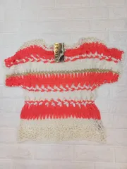 新品 EGOIST コーラル クロシェ ニット トップス フリーサイズ