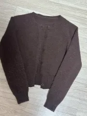 ブラウン ニット カーディガン