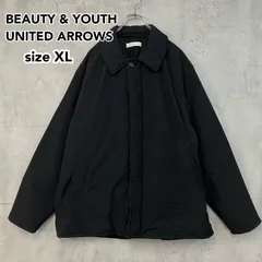 【XL】ビューティ&ユース ユナイテッドアローズ 中綿 ダウンジャケット 黒/ブラック ブルゾン 秋冬 アウター 比翼 撥水 BEAUTY&YOUTH UNITED ARROWS ★ ◆■