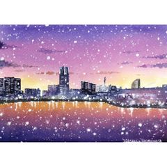 原画）雪の横浜・みなとみらい【A5サイズ／水彩画／#2864】 - メルカリ