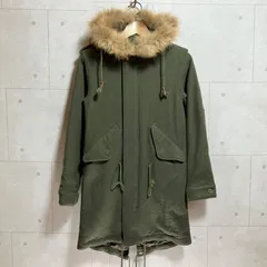 BEAMS BOY ビームスボーイ モッズコート ミリタリージャケット ファー フィッシュテール アウター オリーブ グリーン レディース SG379-9